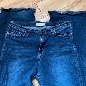 Flying money blue jeans